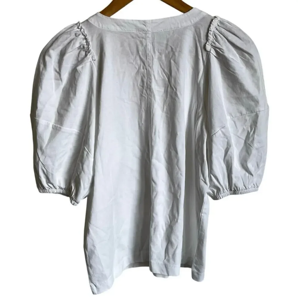 Madewell Women’s White Puff-Sleeve Tee in Size XS